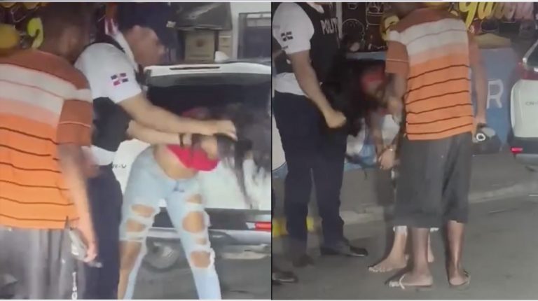Indignación en Sosúa por video de arresto violento a mujer presuntamente dedicada a la prostitución