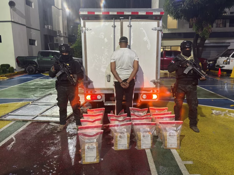 DNCD incauta 85 paquetes de cocaína encaletados en camión