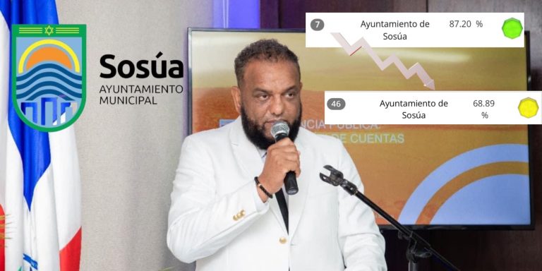 Ayuntamiento de Sosúa cae del top 7 al puesto 46 en el ranking del SISMAP Municipal