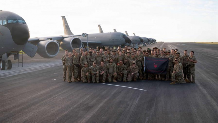 Dos escuadrones de la Fuerza Aérea de Estados Unidos instalaron la base en el AILA