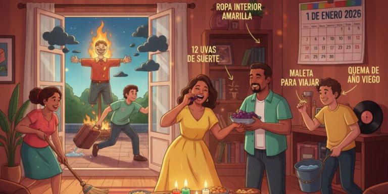 Entre uvas, velas y maletas: cómo los dominicanos reciben el Año Nuevo con rituales y creencias populares