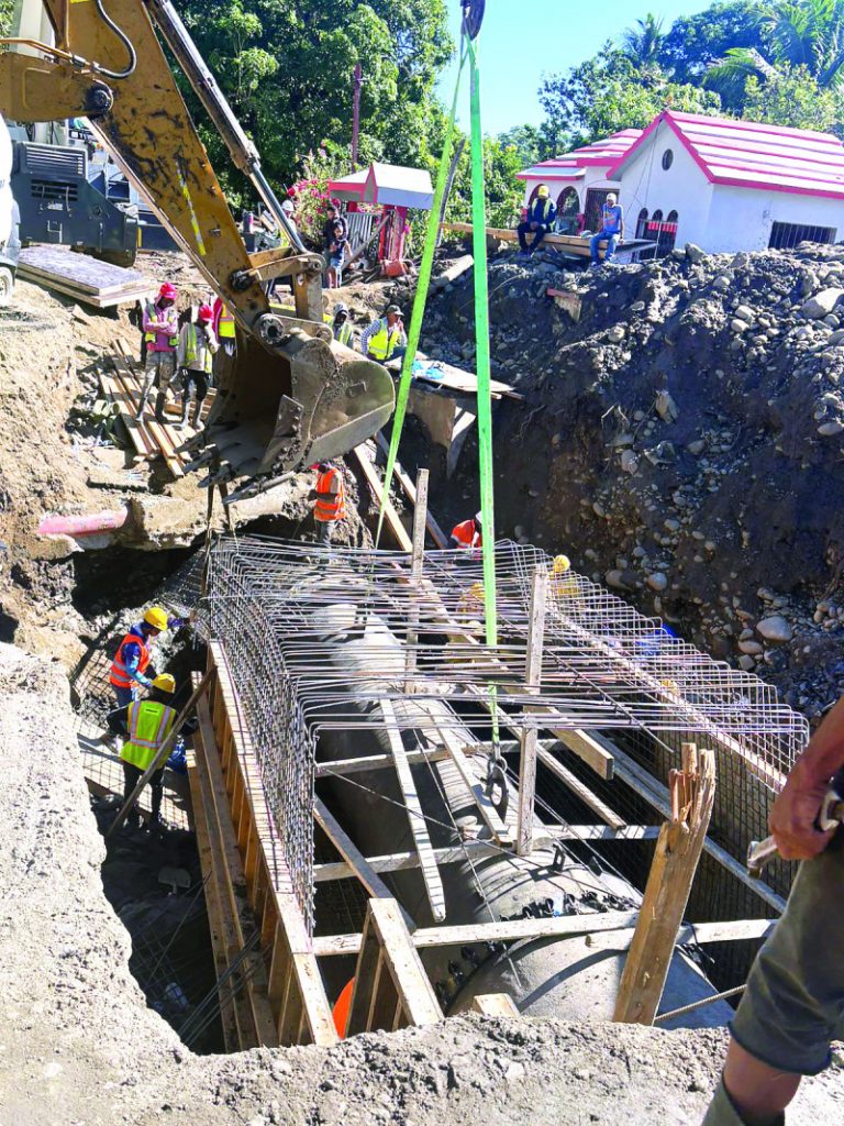 Concluye vaciado de hormigón en tubería de 60 pulgadas que suple agua a Santiago y Espaillat