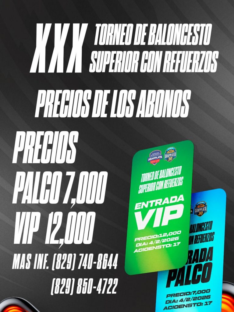 ABAPPLATA anuncia precios oficiales de abonos para el XXX Torneo de Baloncesto Superior con Refuerzos