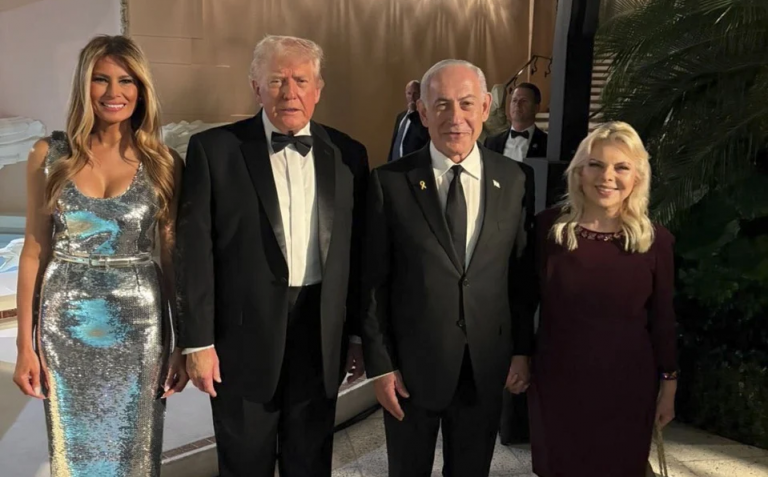 Donald Trump y Benjamín Netanyahu celebran juntos la bienvenida del Año Nuevo