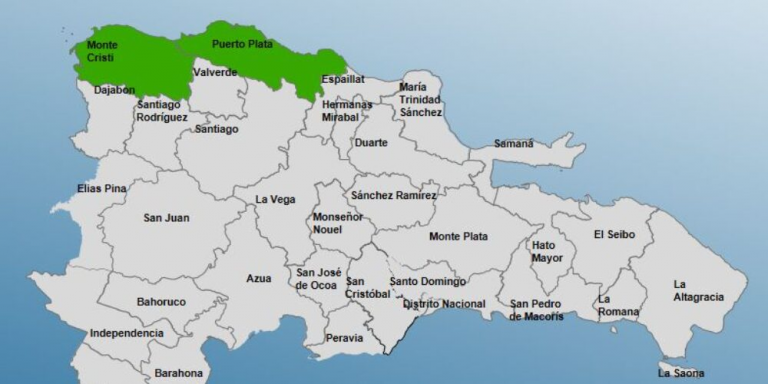COE emite alerta verde para Montecristi y Puerto Plata por vaguada