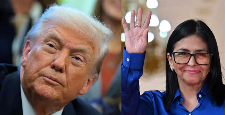 Trump mantiene una llamada con Delcy Rodríguez y dice que es una "persona fantástica"