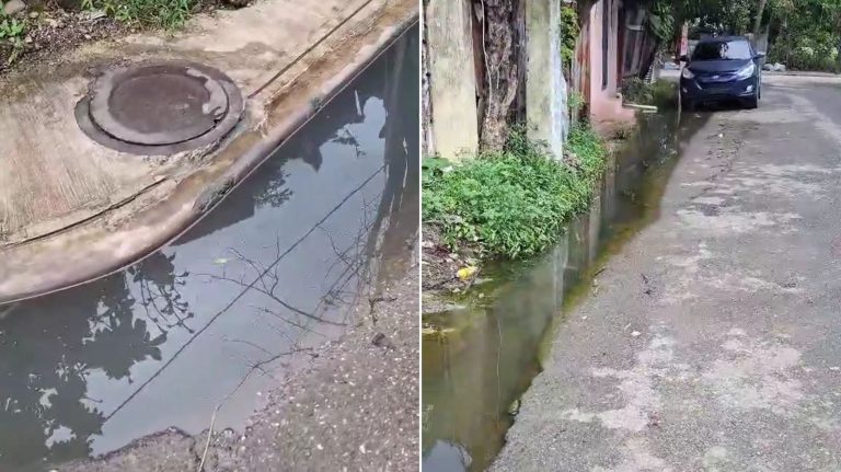 Denuncian acumulación de aguas residuales por colapso de alcantarillado en Sosúa Abajo