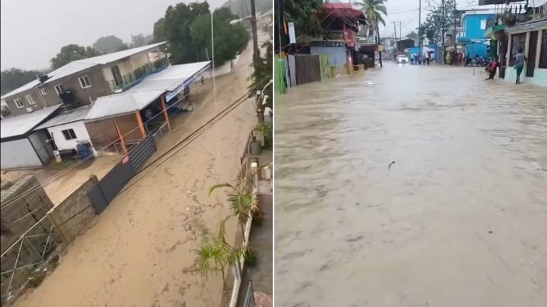Ocurren inundaciones en Puerto Plata por intensas lluvias dejadas por vaguada y frente frío que han desbordado ríos y afluentes