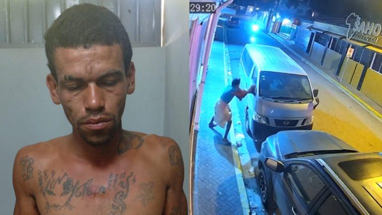 Causa daños a vehículos en Batey Sosúa y es arrestado tras ser captado en cámaras de vigilancia