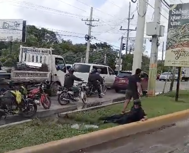 Accidente en la entrada de La Mulata en Sosúa