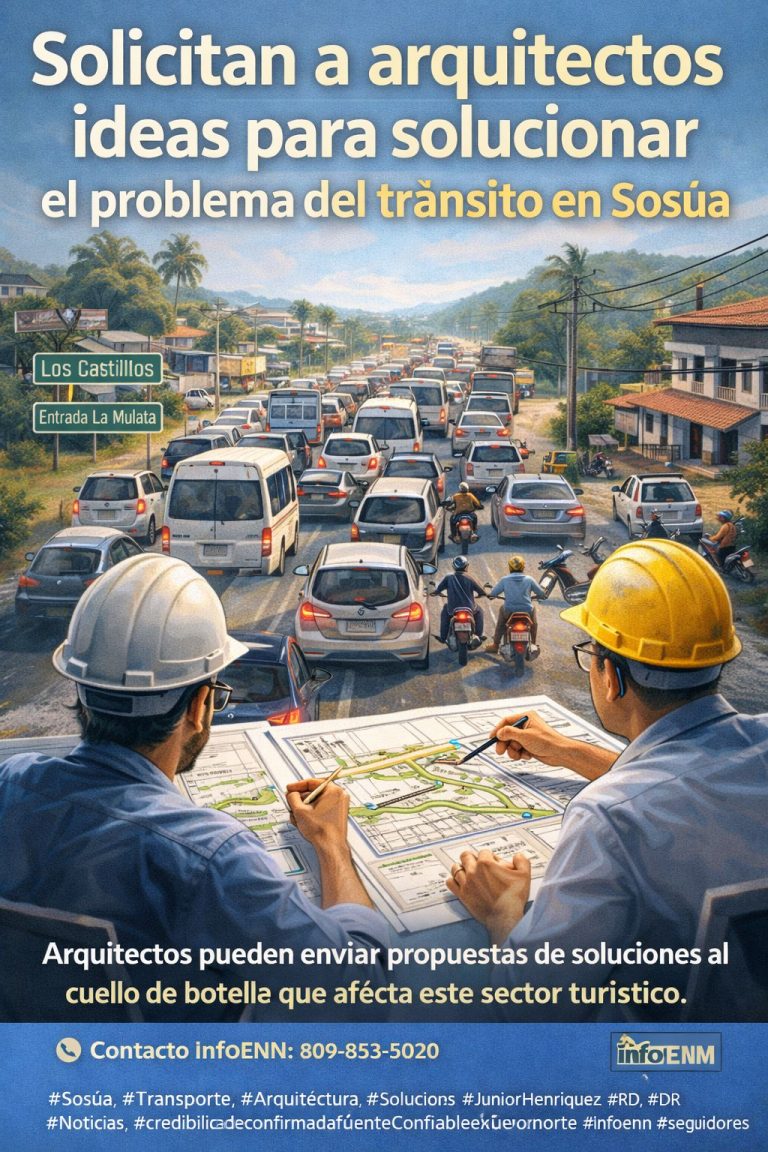 Proponen convocar a arquitectos y técnicos para buscar solución al caos del tránsito en Sosúa