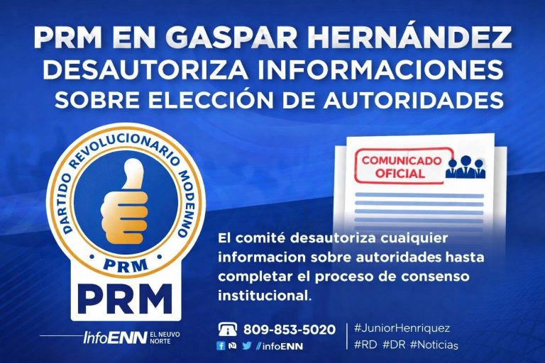 PRM en Gaspar Hernández desautoriza informaciones sobre elección de autoridades