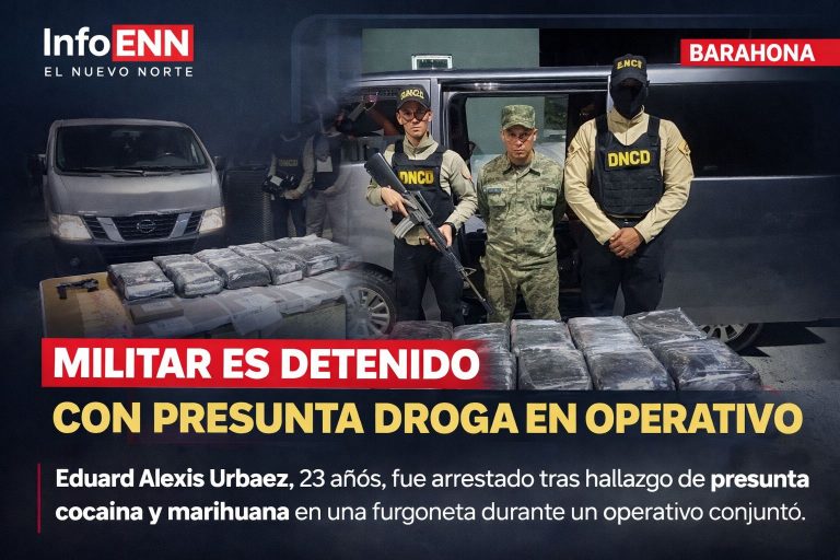 Militar es detenido con presunta droga en operativo en Barahona