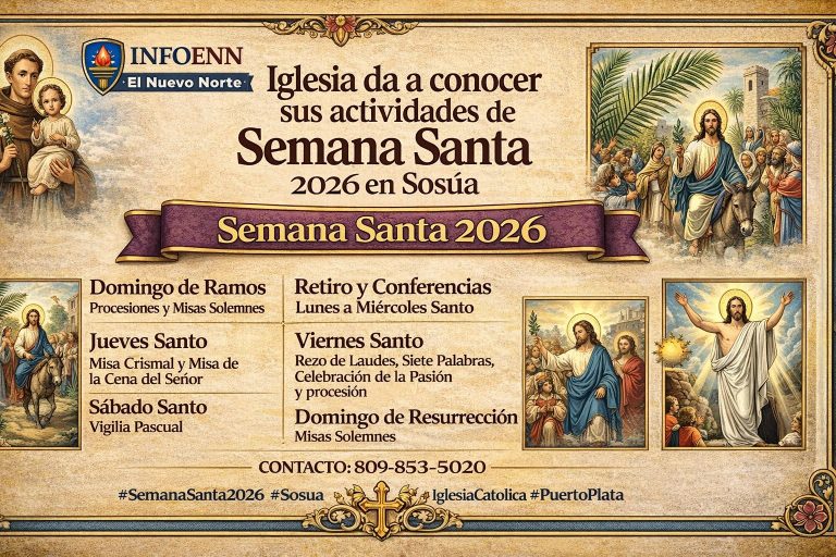 Iglesia da a conocer sus actividades de Semana Santa 2026 en Sosúa