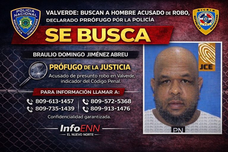 Buscan a hombre acusado de robo en Valverde; Policía lo declara prófugo
