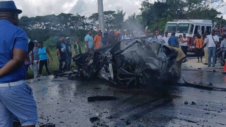 Un muerto y un herido tras accidente múltiple en La Altagracia