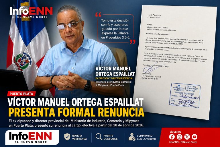 Renuncia de director provincial de Industria y Comercio en Puerto Plata sacude el ámbito político local