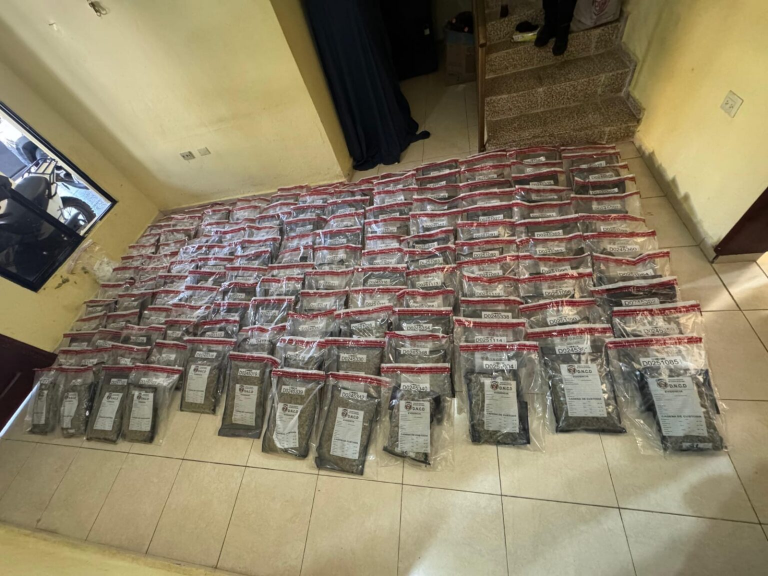 Autoridades interceptan en Azua a conductor de camión con 151 paquetes de presunta marihuana sintética