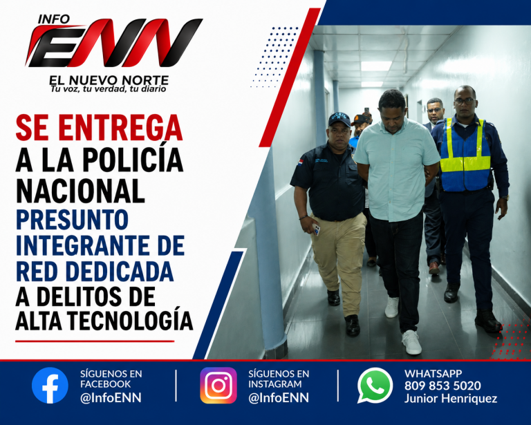 Se entrega a la Policía Nacional presunto integrante de red dedicada a delitos de alta tecnología