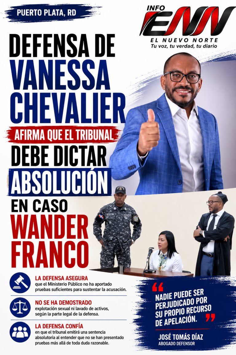 Defensa de Vanessa Chevalier afirma que el tribunal debe dictar absolución en caso Wander Franco